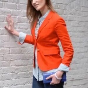 J. Crew | Signature Orange Schoolboy Blazer | 0